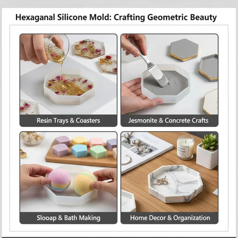 Silicone Mould Octagon Coaster Small – Durable & Flexible Resin Casting Mold for DIY Crafts SMOC00