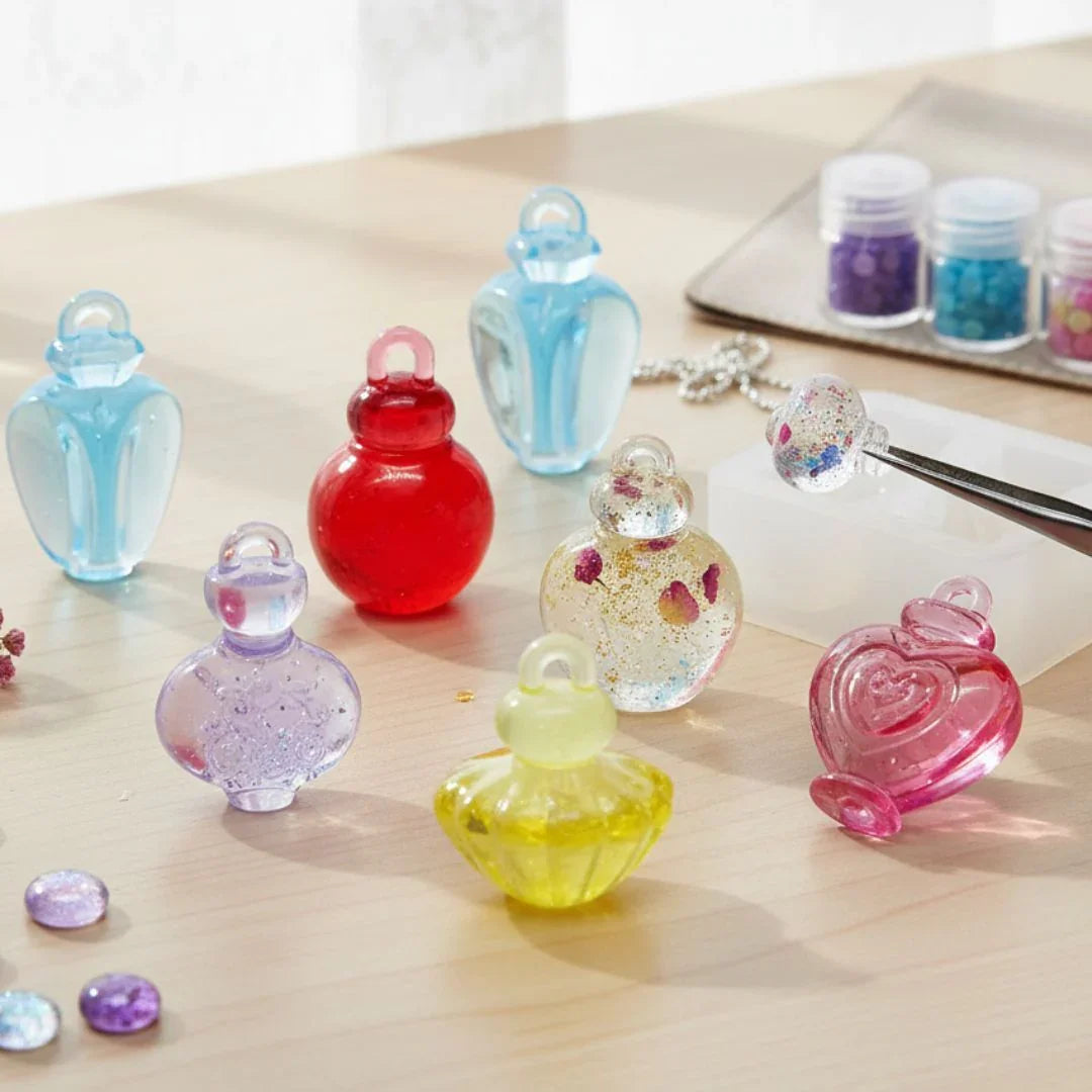 Miniature Transparent Colour Perfume Bottle 6 Pics MMTC13