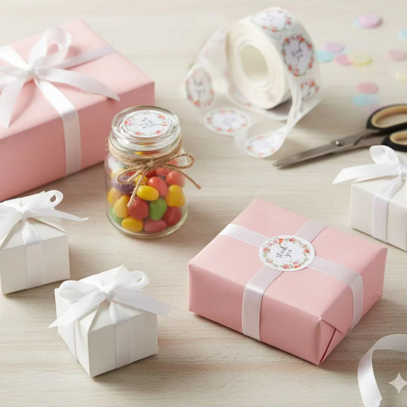 Thank You Stickers & Labels for Packaging (500 Sticker Roll of 1 Inch)