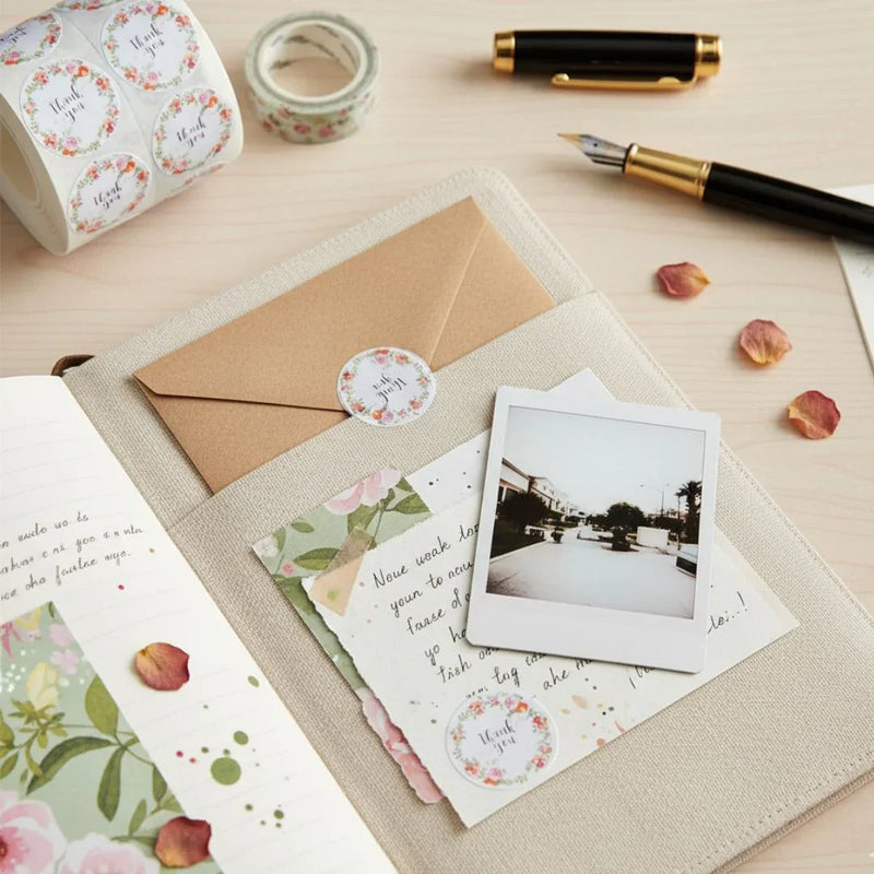 Thank You Stickers & Labels for Packaging (500 Sticker Roll of 1 Inch)