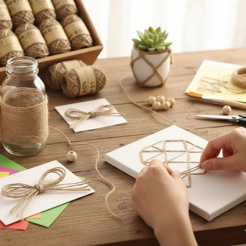 (Buy 1 Get 1 Free ) Jute Thread Plain 2mmx10metre - pack of 1 Roll