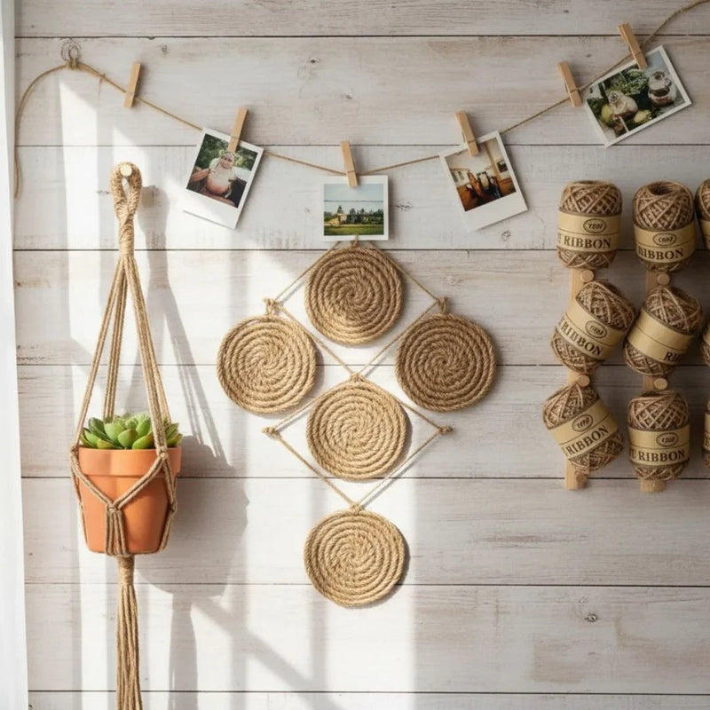 (Buy 1 Get 1 Free ) Jute Thread Plain 2mmx10metre - pack of 1 Roll