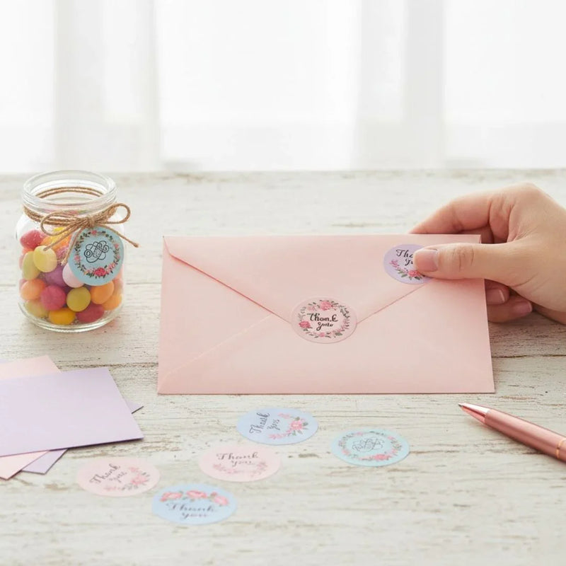 Thank You Stickers & Labels for Packaging (500 Sticker Roll of 1 Inch)