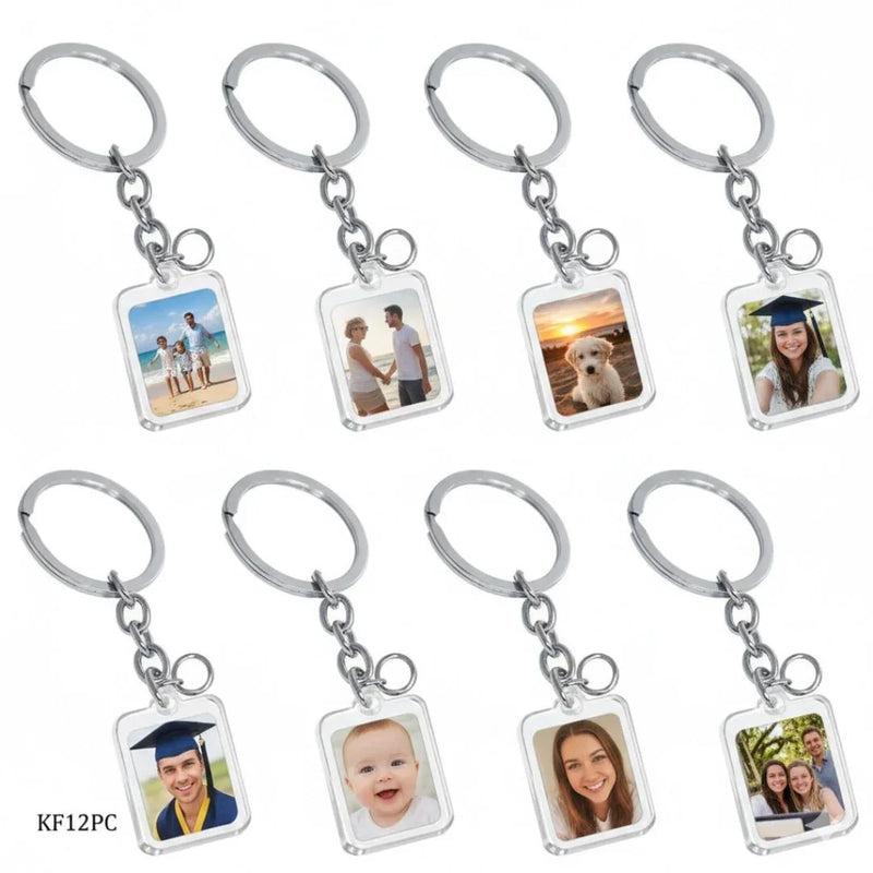 Silver Key Chain Fittings – 12 Pcs (KF12PC)