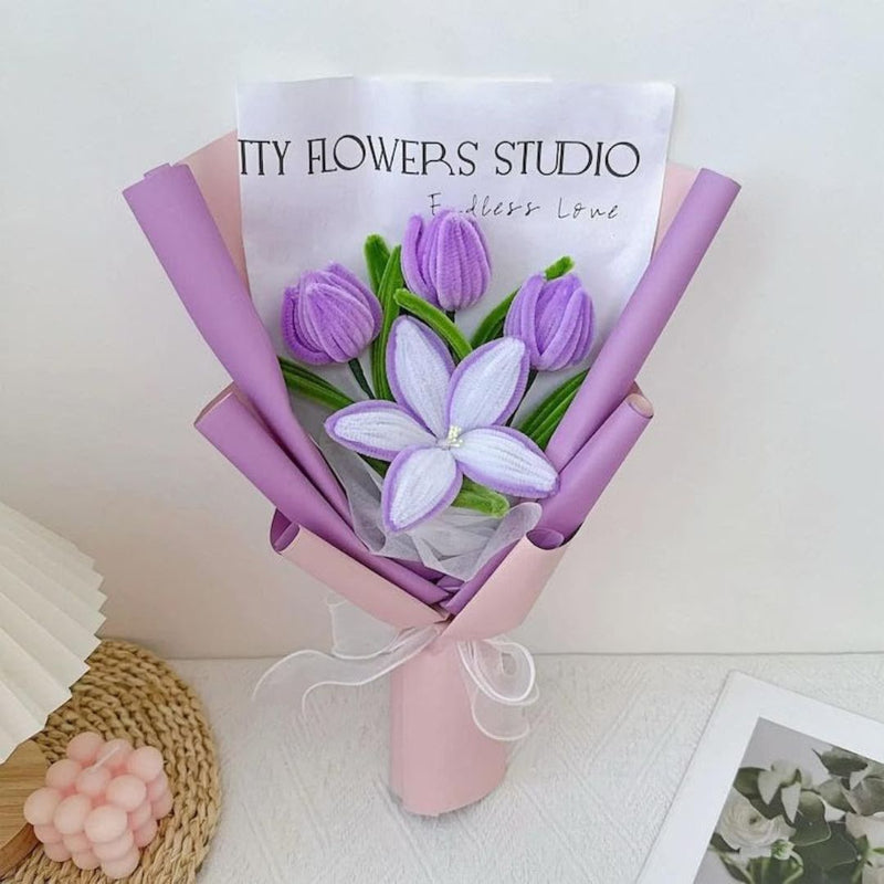 Lilac Plain Pipe Cleaner for Craft and Bouquet l