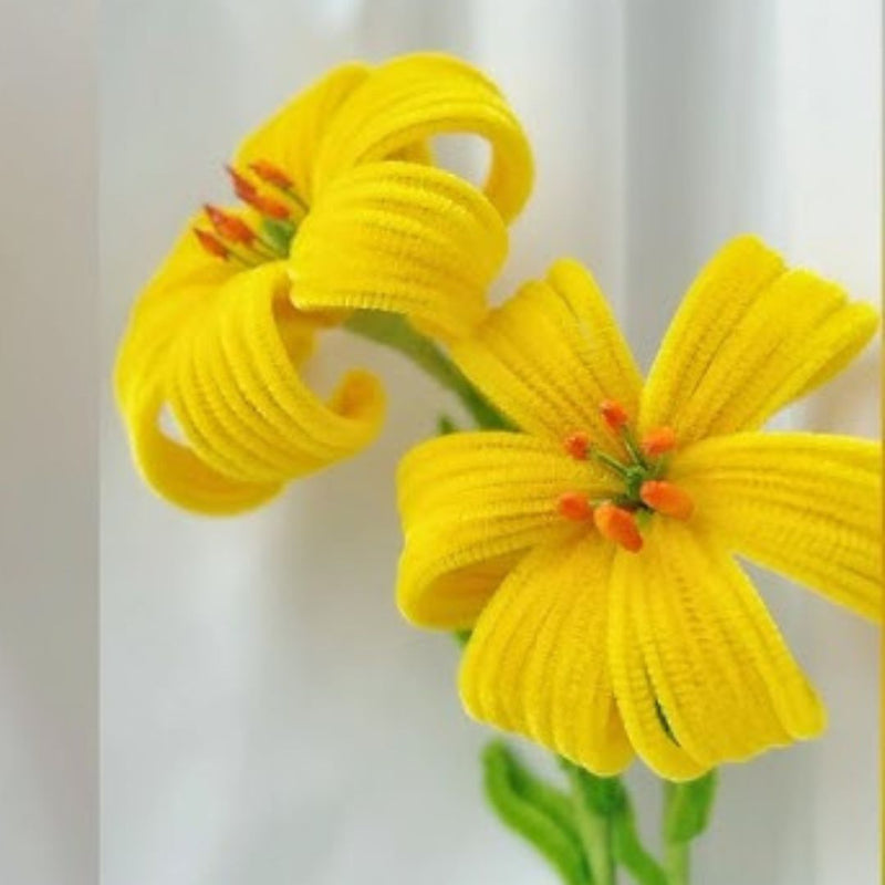 Yellow Plain Pipe Cleaner for Craft and Bouquet l Pack of 100pcs