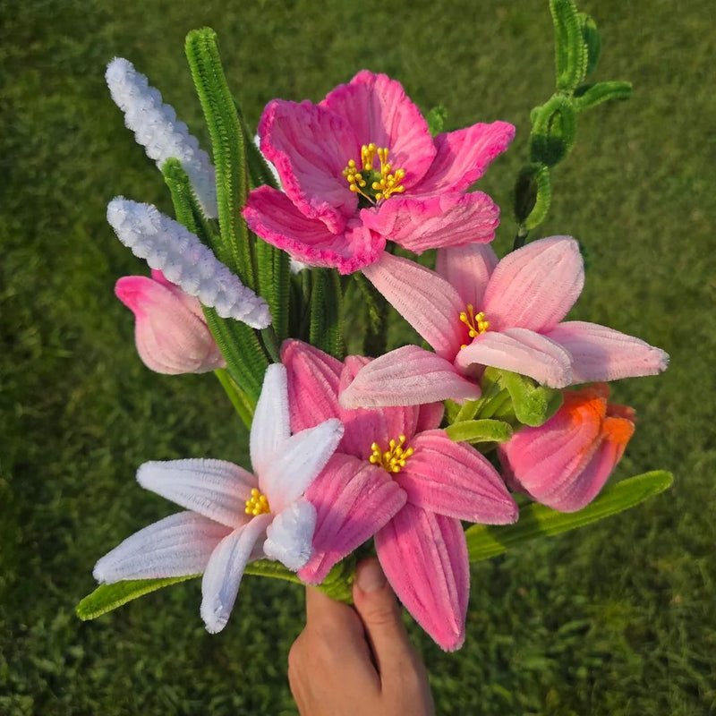 Pink Plain Pipe Cleaner for Craft and Bouquet l 100 PCS