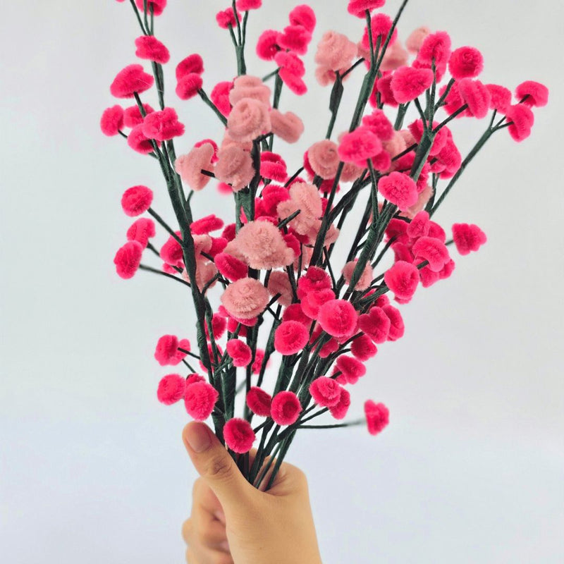 Pink Plain Pipe Cleaner for Craft and Bouquet l 100 PCS