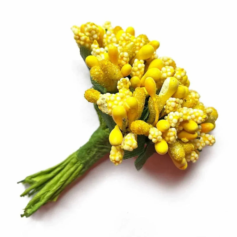 Artificial Flower pollens  Pack Of 5 Rice Yellow | Used in combination with pipe cleaners