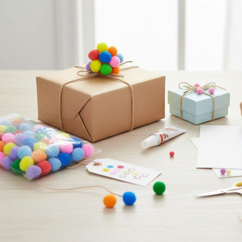 Medium Craft Pom Pom Balls – 2CM – Pack of 50 – CPBM00