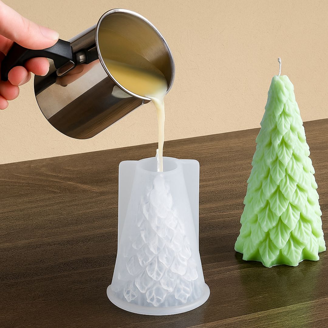 Candle & Resin   Silicone Mould Christmas Tree Big Design JSM51 l Pack of 1