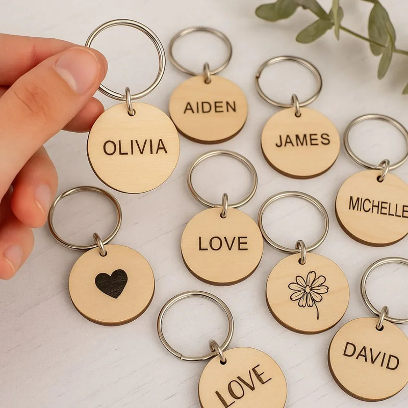 Decorative Wooden Pendant Plain Small 10pc DWB25MM