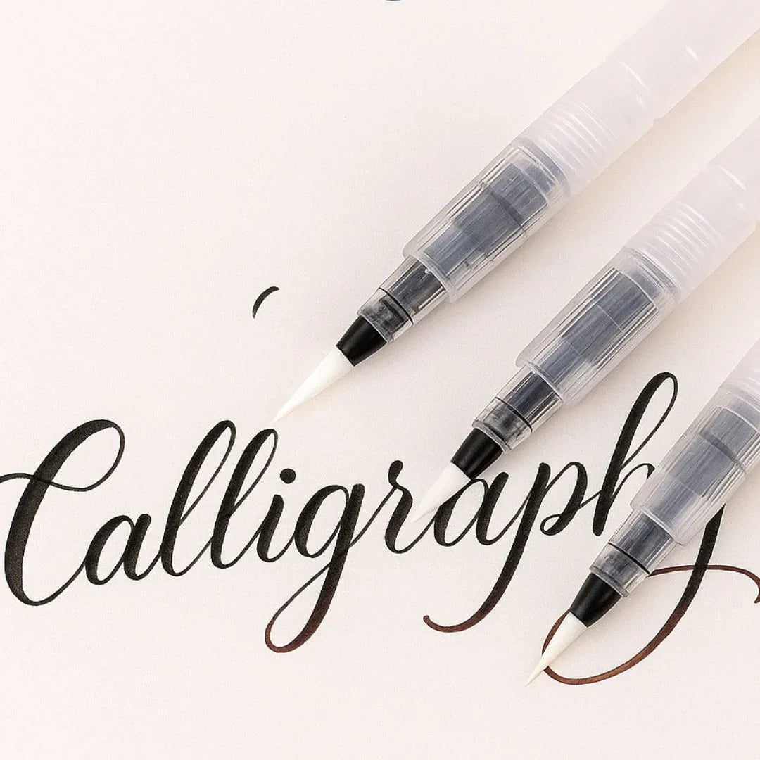 Refillable Water Brush Pens with Soft Bristles | 3-Piece Set
