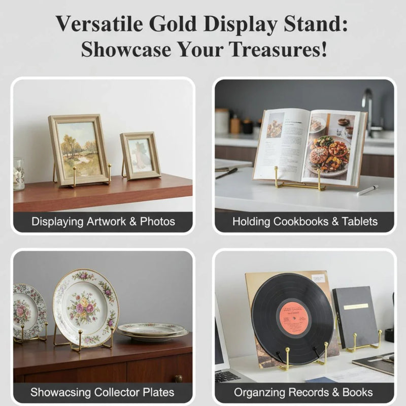 Easel & Frame Holder Display Stand Iron Gold 6-Inch (XAA6G)