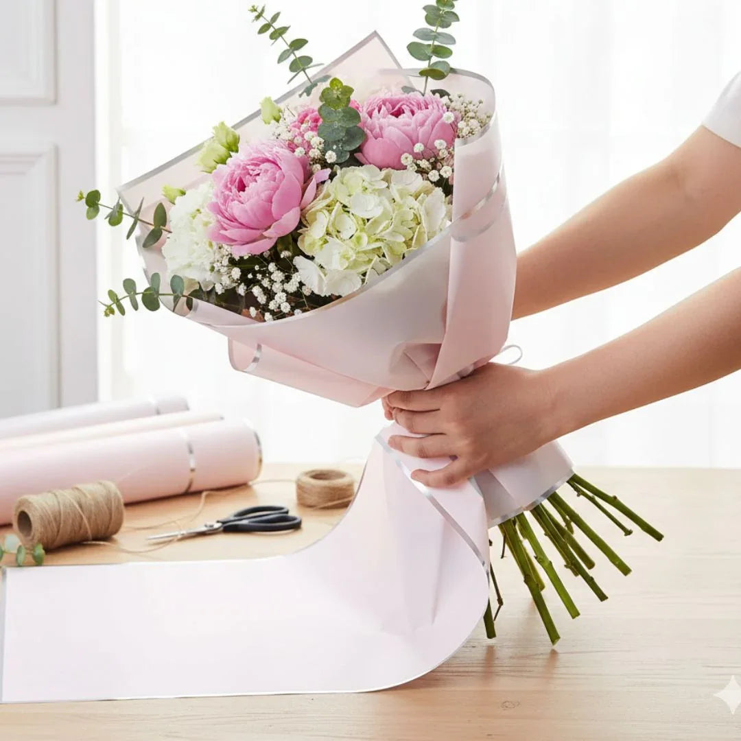 Premium Pink Wrapping Paper Sheets | 20 Sheets Elegant Prints