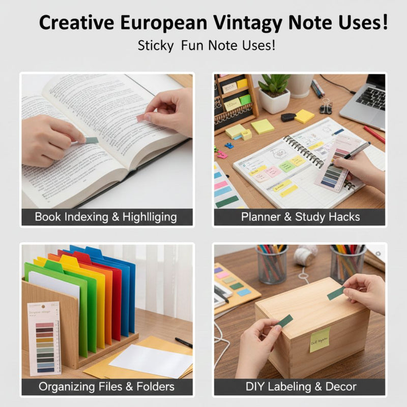 Cute & Transparent Sticky Notes | 10 Colours Set