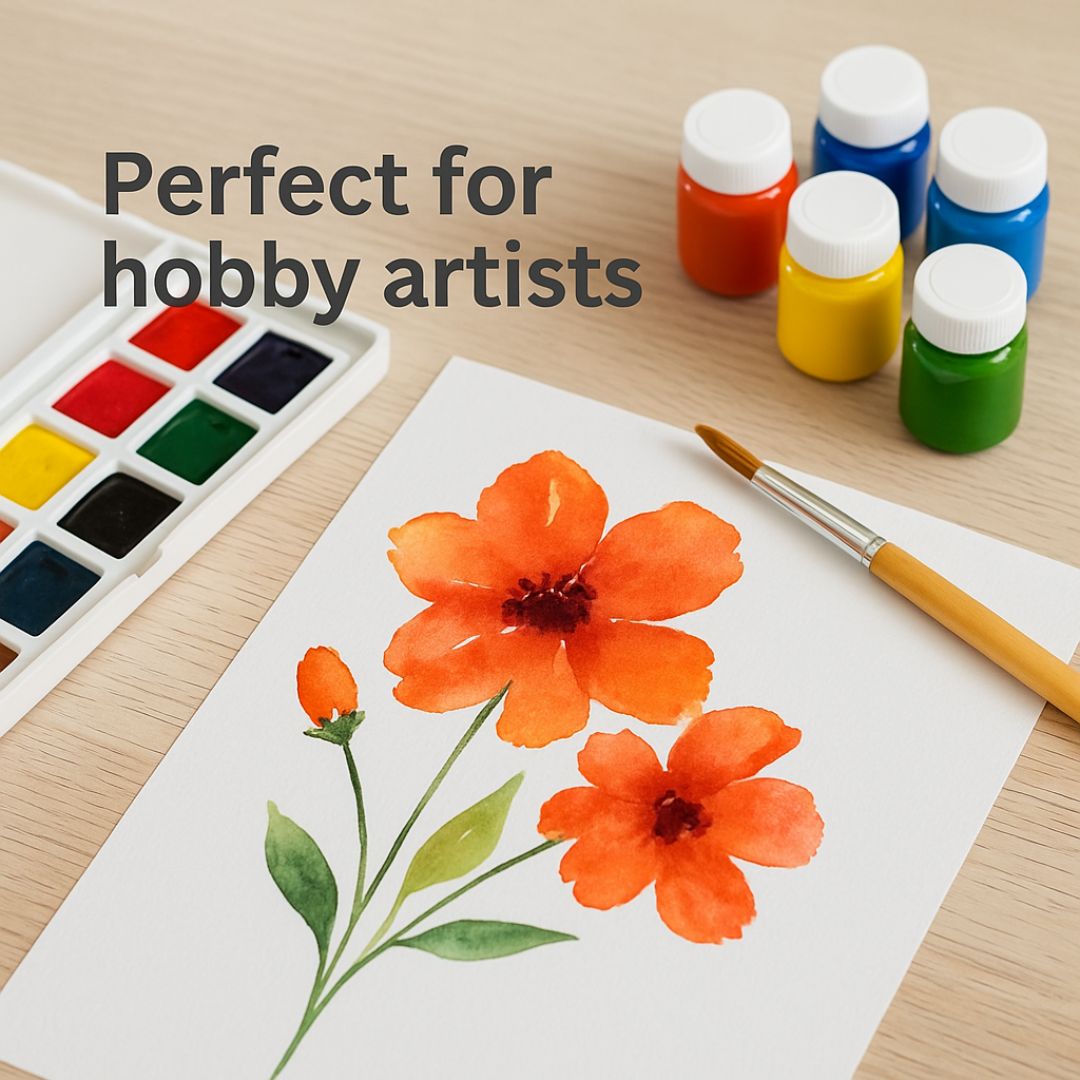 Ravrai Craft - Mumbai Branch Water & Gauche Colors "Keep Smiling Water Color Set 7256W - Brighten Your World with Vibrant Colors!"