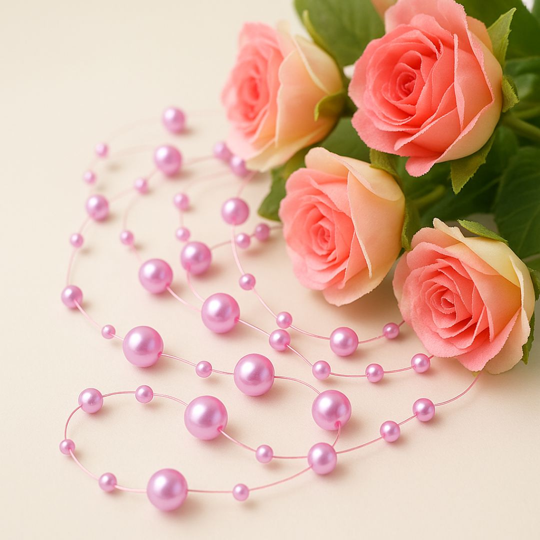 MG Traders Pack Rope Pearl Thread Small Pkt (1.35Mtr) L Purple  (Contain 1 Unit)