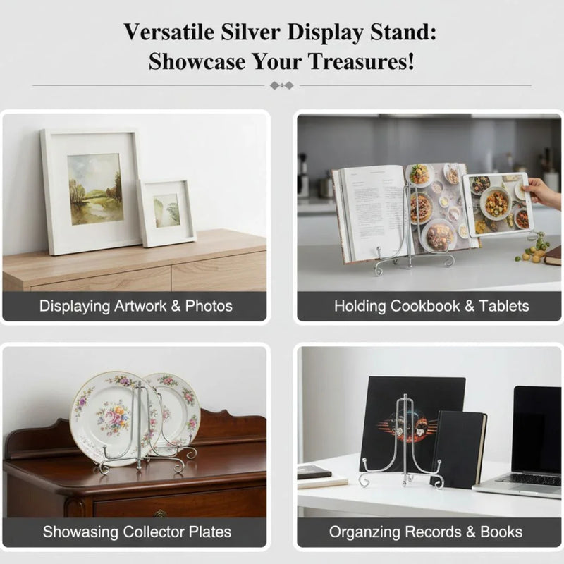 Frame Holder Display Stand Iron Silver 8-Inch | 1 Unit (XCC8S)