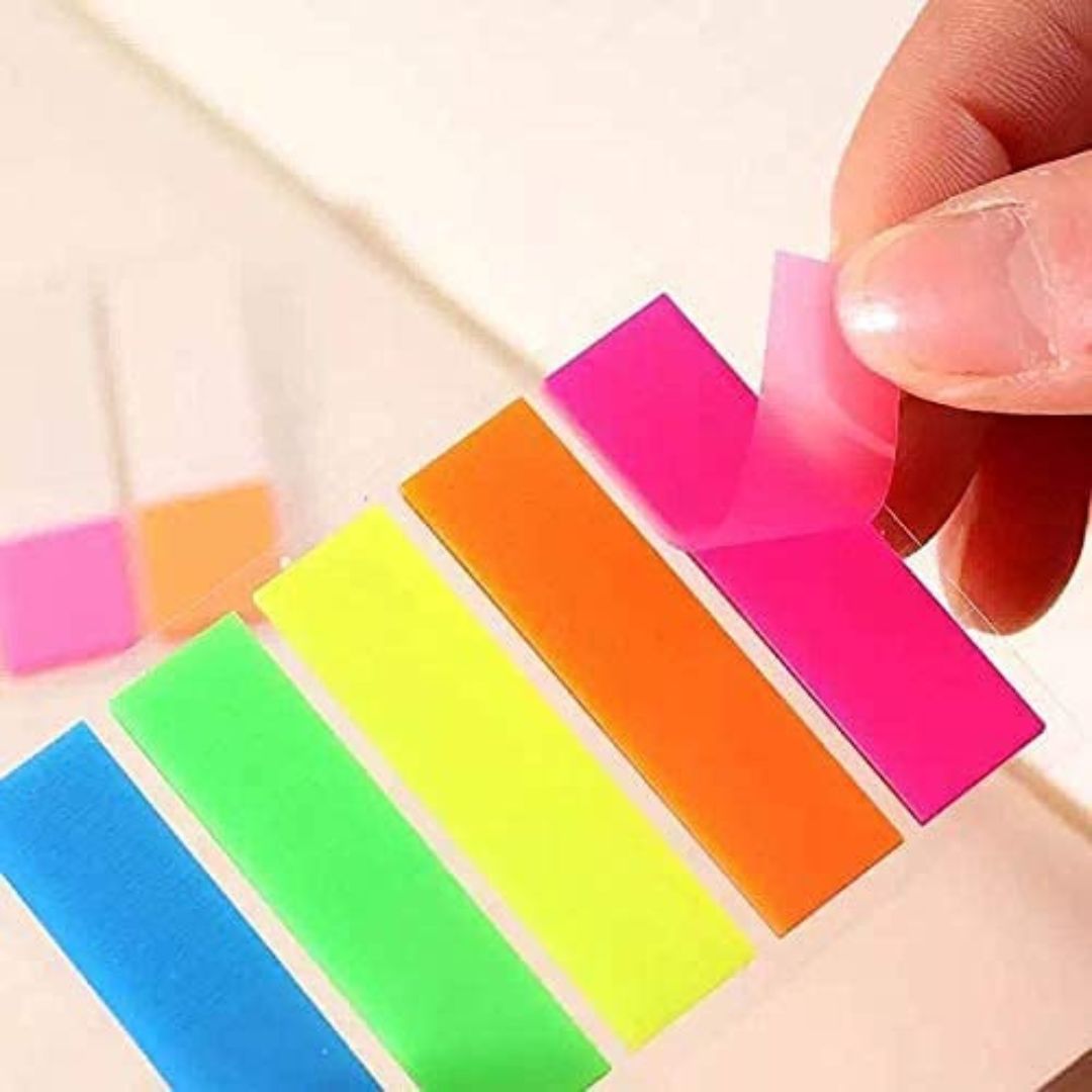 MG Traders Pack Sticky Notes 45152 Sticky Notes 12X45Mm 5 Color Neon  (Contain 1 Unit)