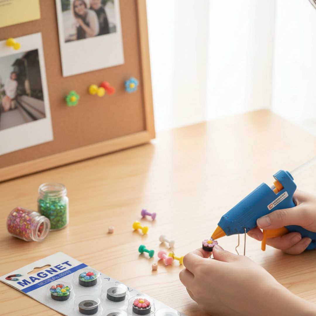 MG Traders Pack Magnet Sheet & Buttons Black Hole Magnet 20Pc Card Small (6021S)  (Contain 1 Unit)