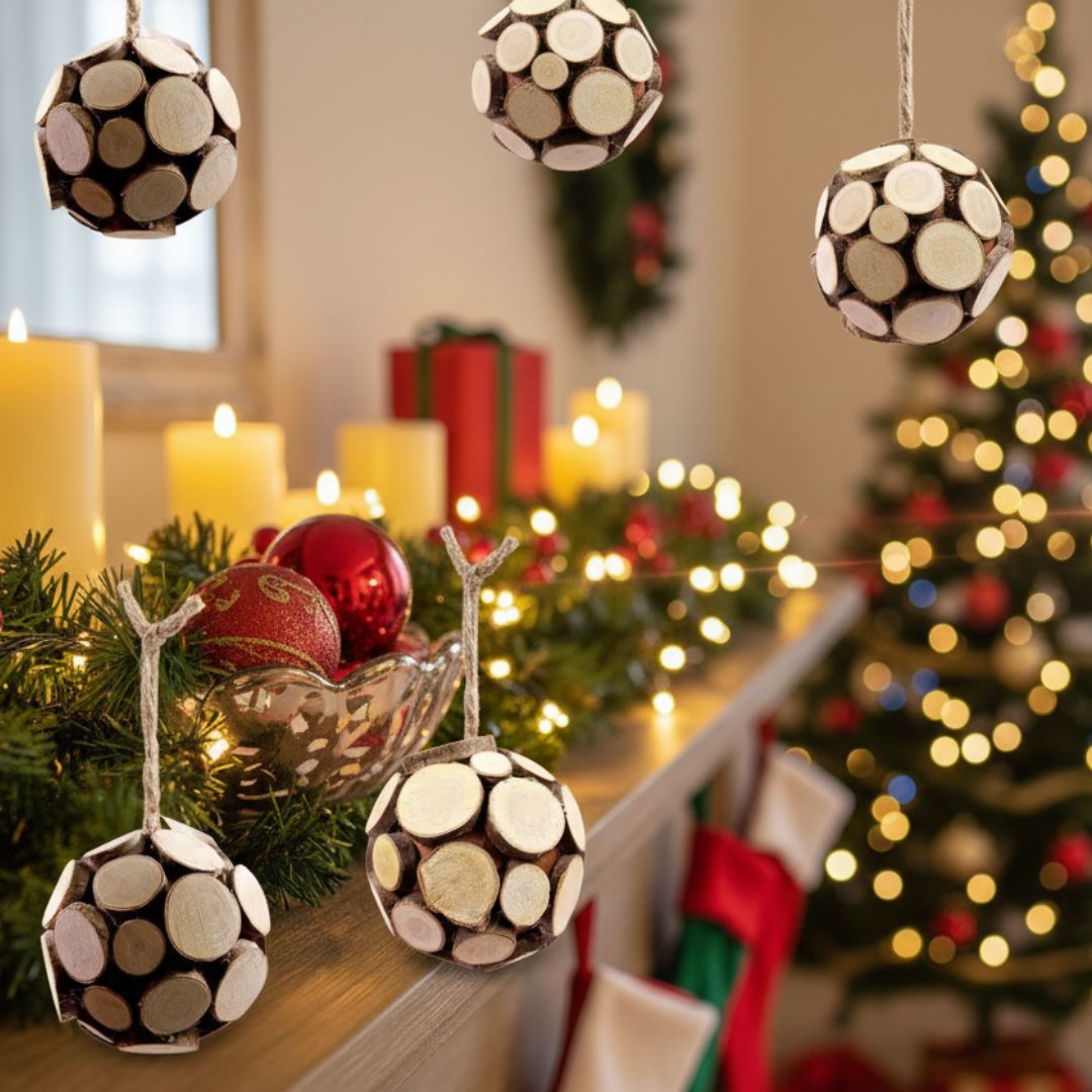 Ravrai Craft - Mumbai Branch wooden logs ball wooden logs ball small