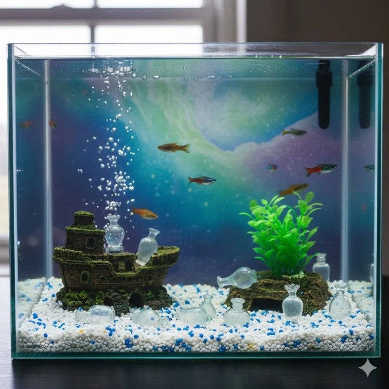 Miniature Model Transpernt Flower Pot 9 Pcs