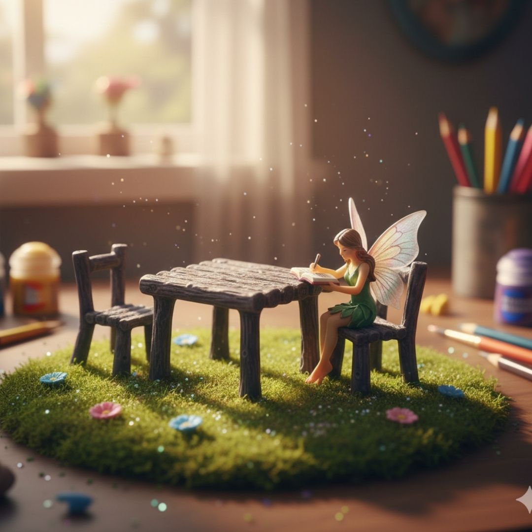 Miniature Model Dining Table Set 1Pcs (3 Pieces Included)