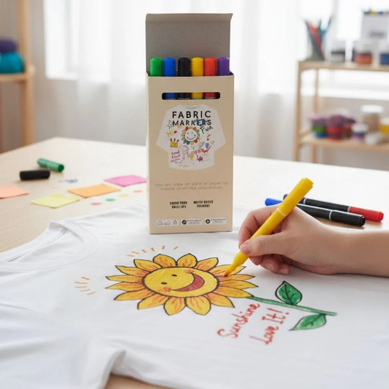 (BUY 1 GET 1 FREE) Waterproof All surface Markers l Pack of  6-Color l works on All surface | Shoes | bags | clothes | Wood | plastic | resin | caps