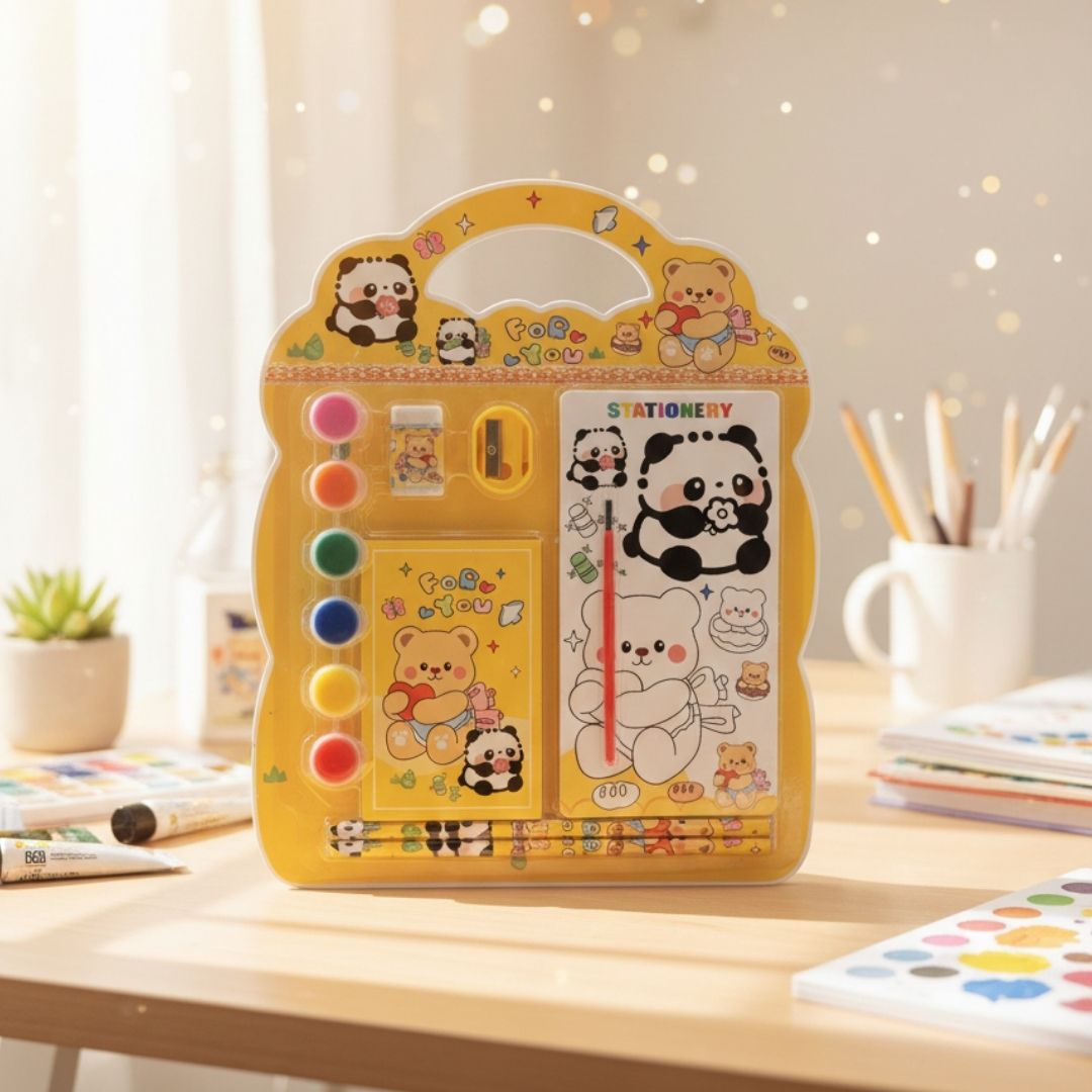Cute Panda Painting & Stationery Set (Kids Art Kit) pack of 1