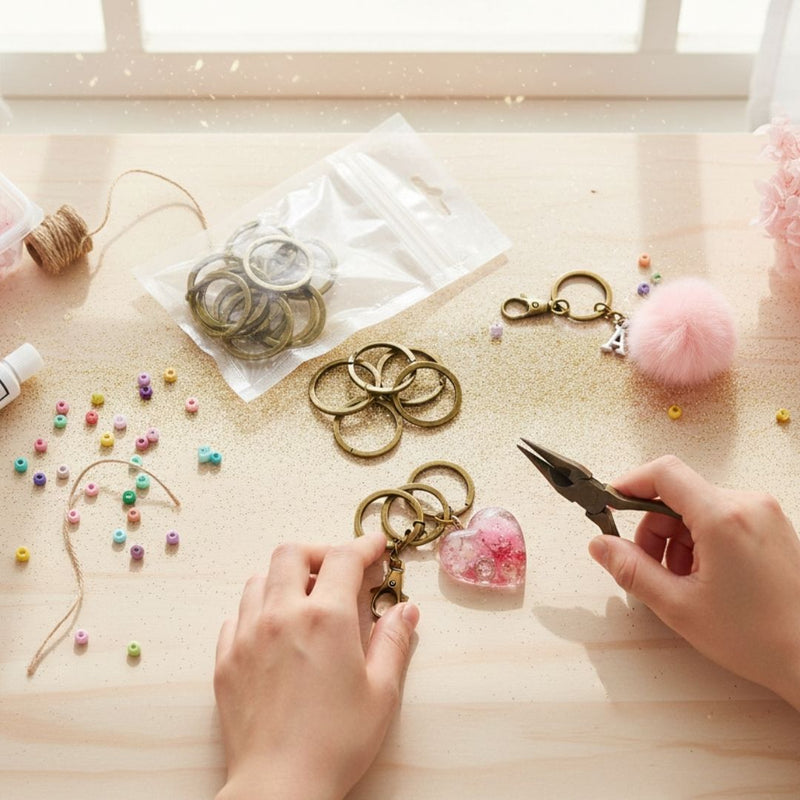 Copper Key Ring Pack | 2x30mm 10 Pcs (KR10C)