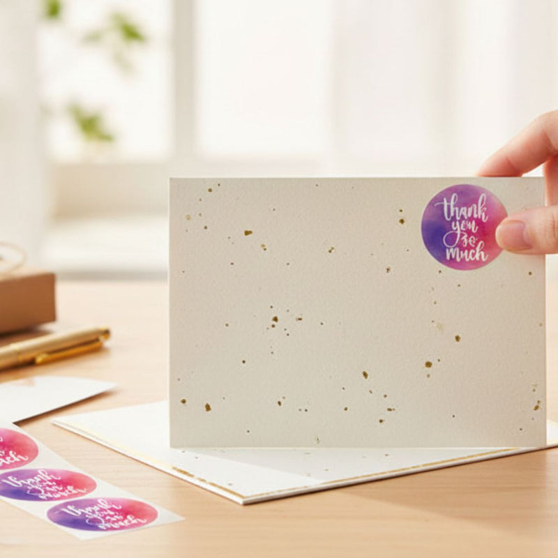 Thank You Stickers Roll for Gift Packaging & Orders ( 500 stickers Roll 1 Inch)