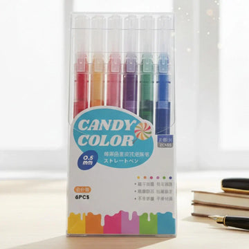 Artist Fluid Gel pen with fine Japanese tips l Doodling, Mandala Pens, Scrapbooking l pack of 6 colors