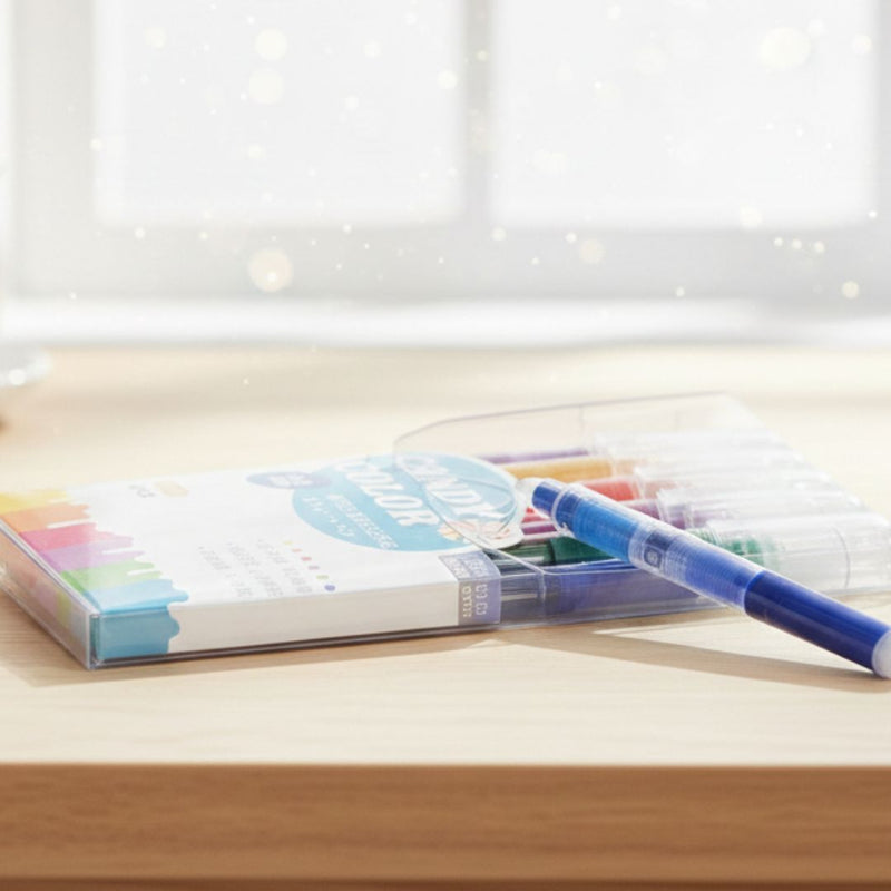 Artist Fluid Gel pen with fine Japanese tips l Doodling, Mandala Pens, Scrapbooking l pack of 6 colors