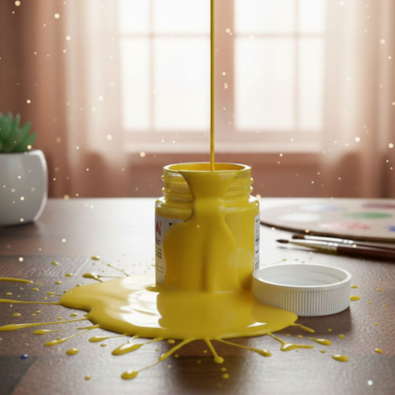 Camel Acrylic Colour –Lemon yellow | 15 ml (Pack of 1)
