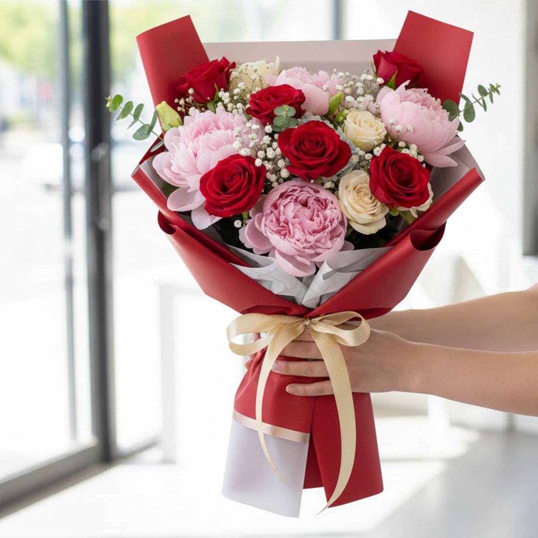 Premium Red Wrapping Sheets (20 Sheets) - Elegant Prints & Vibrant Colors