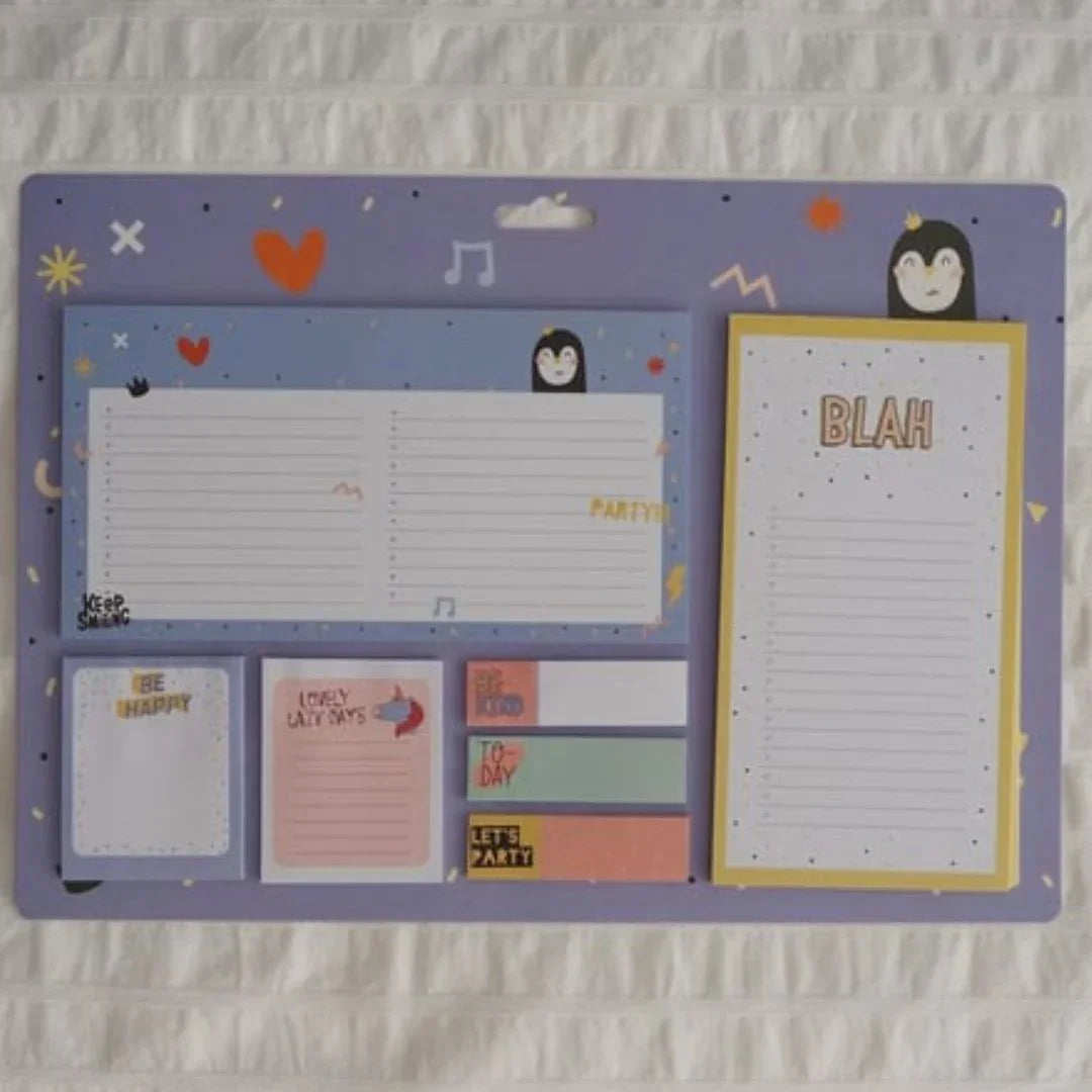 Cute Panda Weekly Planner Pad with Sticky Notes (26.5×18.8cm)