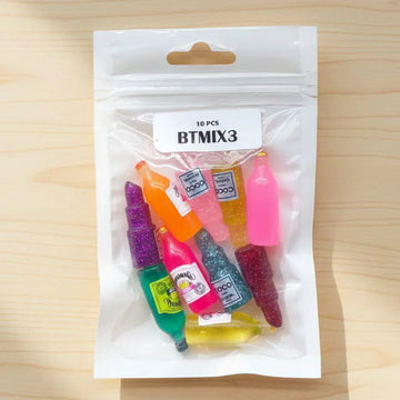 Miniature Craft Bottles - 10 Piece Set (Compact & Versatile) Pack of 1