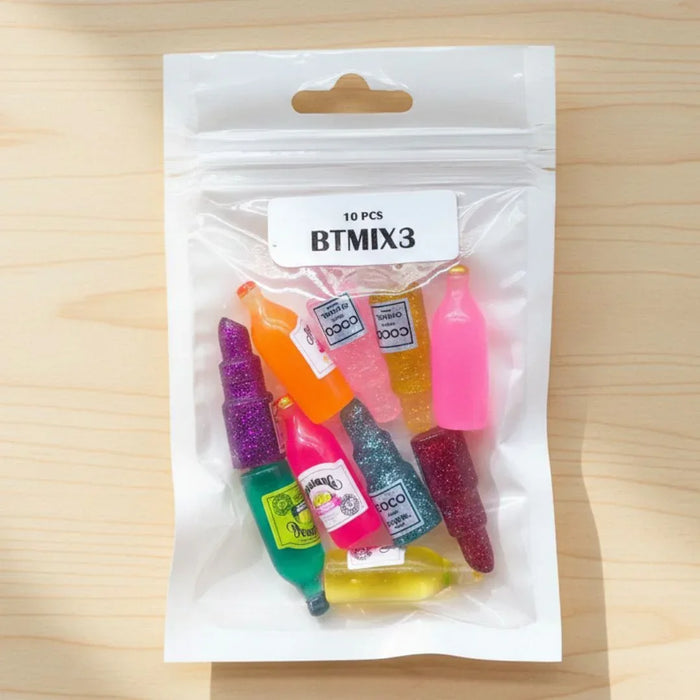 Miniature Craft Bottles - 10 Piece Set (Compact & Versatile) Pack of 1