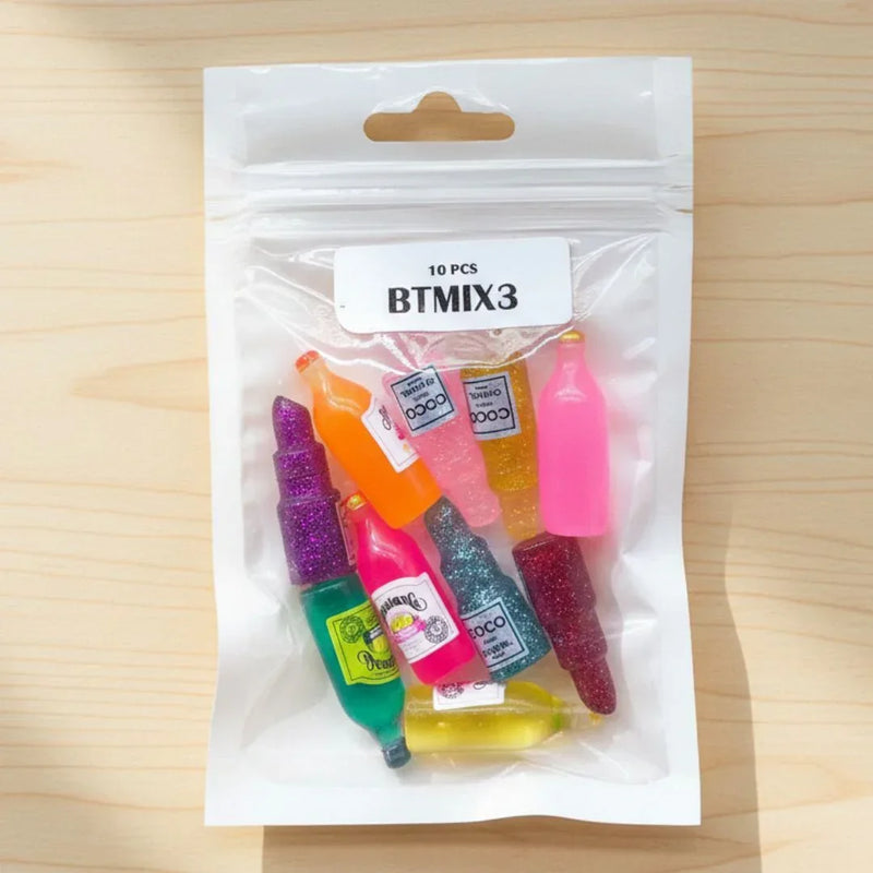 Miniature Craft Bottles - 10 Piece Set (Compact & Versatile)