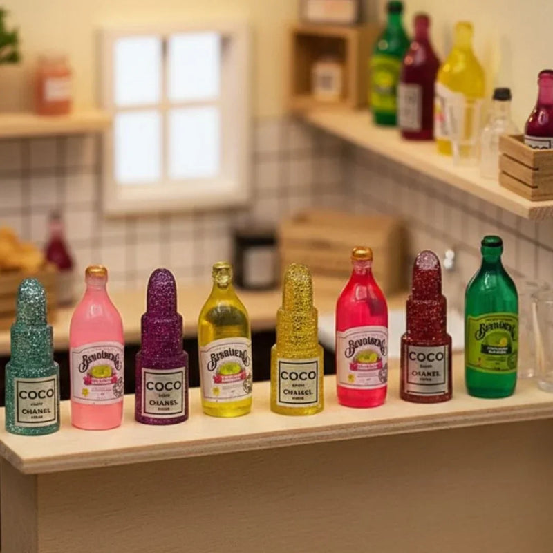 Miniature Craft Bottles - 10 Piece Set (Compact & Versatile)