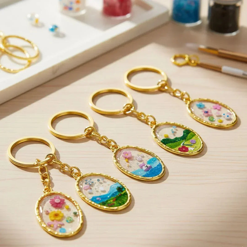 Gold Oval Bezel Blanks for Jewelry & Resin (5 Pieces)