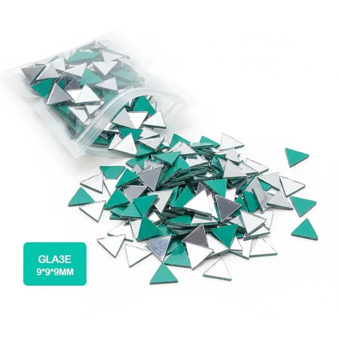 Triangle Mirror Glass for Lippan Art (10x10x10mm) ( pack of 1)