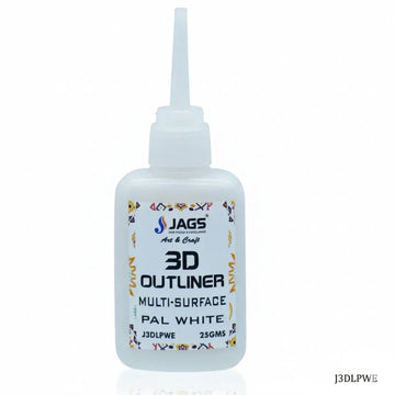 Jags 3D Outliner Multi Surface Pearl White 25 GM (Pack of 1)