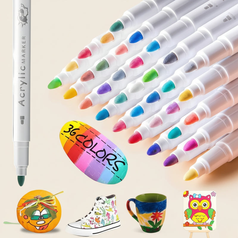 Acrylic Paint Markers – Multi-Surface Art Pens for Resin, Wood, Canvas & More I Limited edition