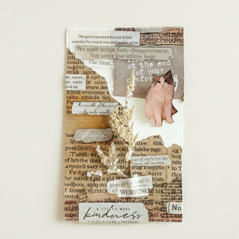 ( Buy 1 get 1 Free )Memory Text Stickers Vintage Scrapbook, Planners & DIY l Pack of 1 contains 6 sheets