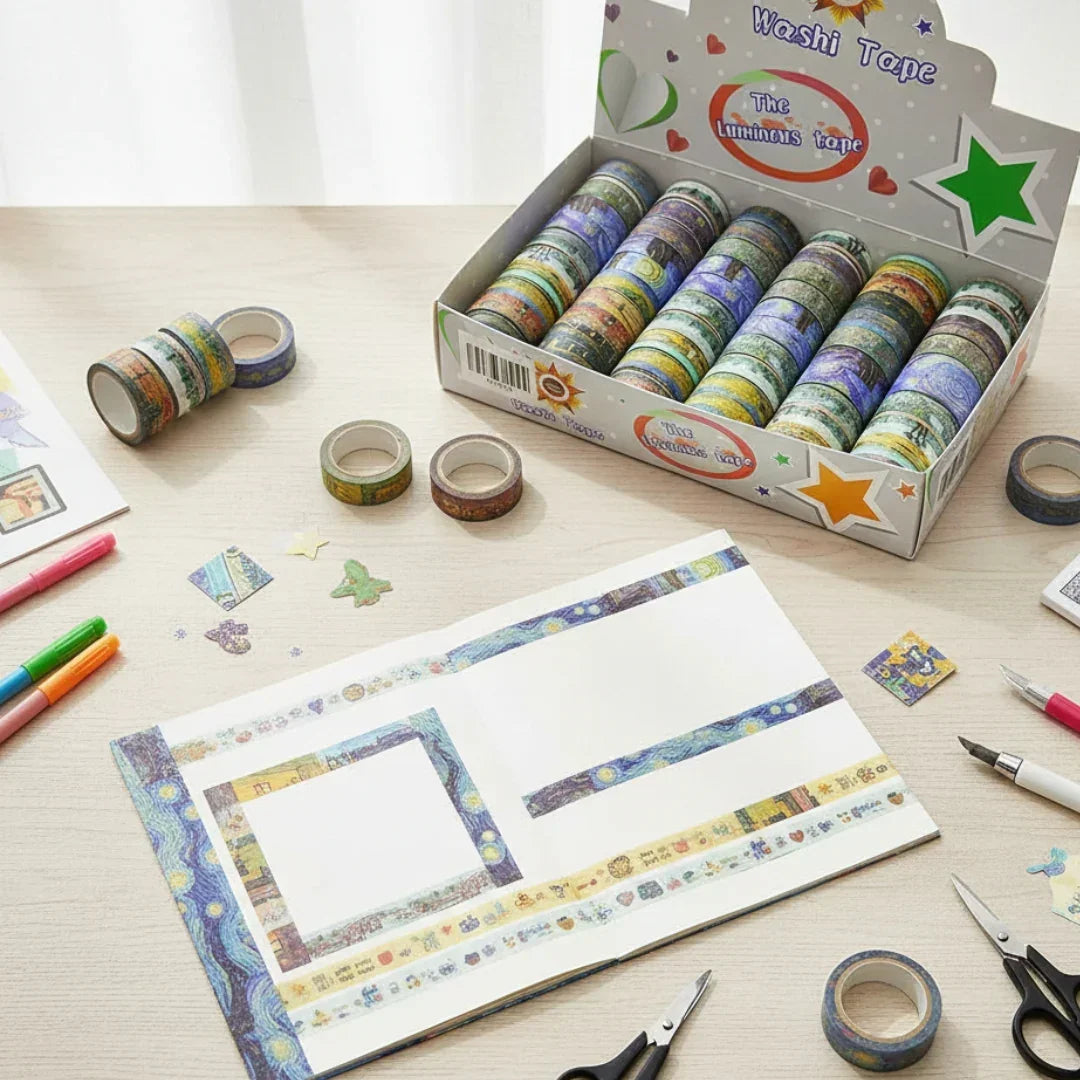 Van Gogh Theme Washi tapes I Combo pack of 60 Tapes