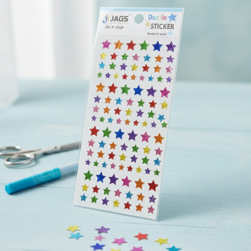 3D Sticker Star Mix Colour l Pack of 1