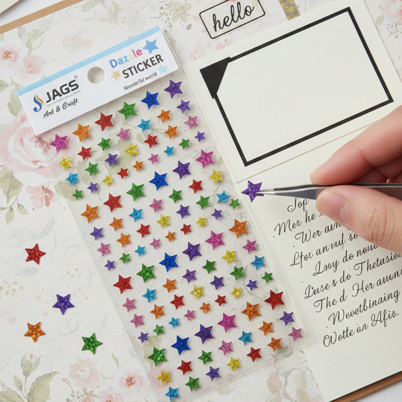 3D Sticker Star Mix Colour l Pack of 1