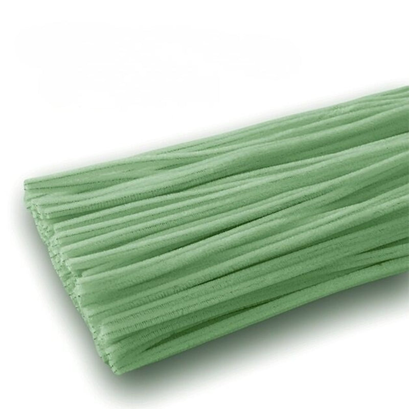 Bamboo Green Plain Pipe Cleaner for Craft and Bouquet l 100Pc (Pack of 1)